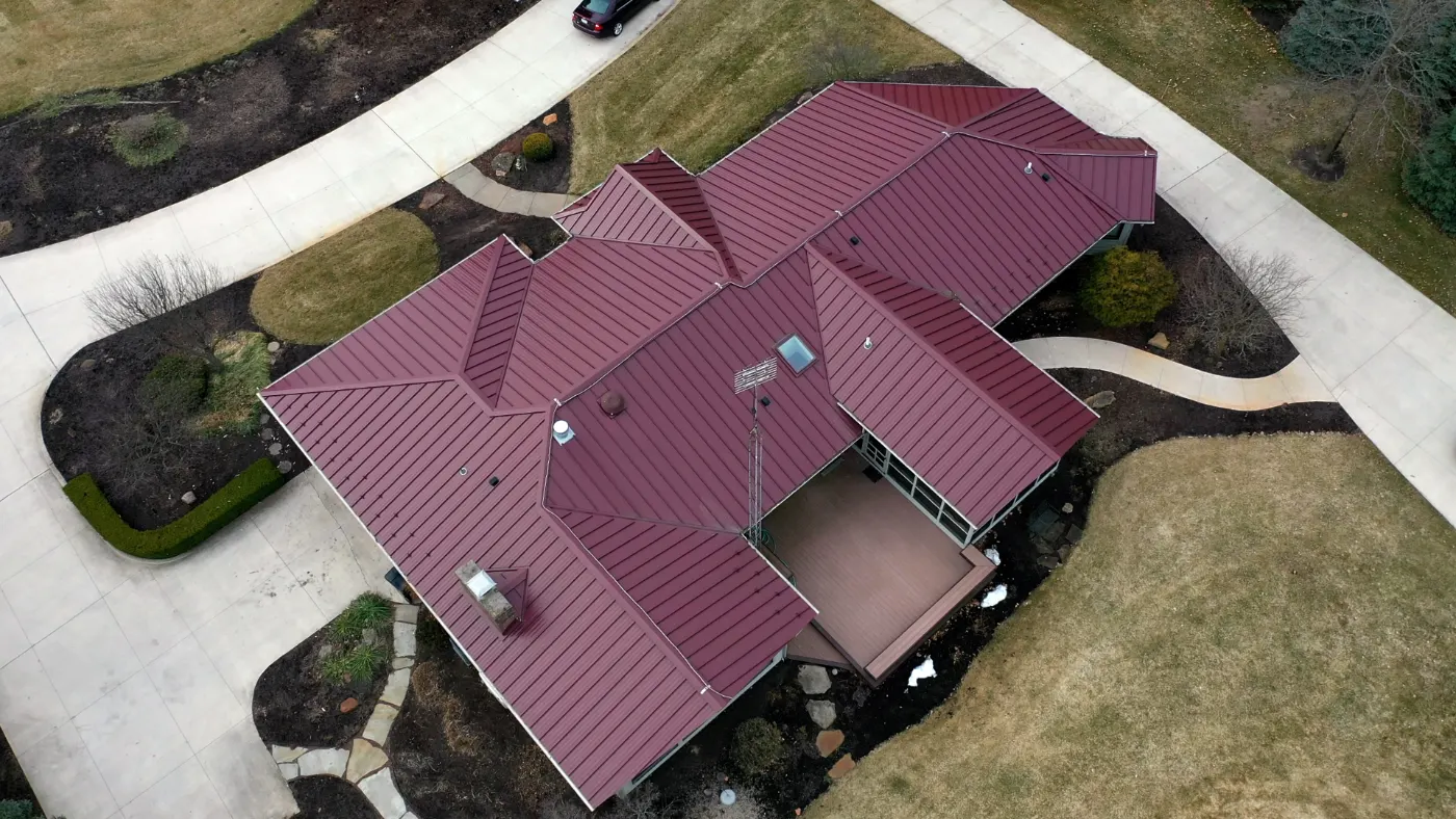 Storm damage documentation on a Greensburg commercial building